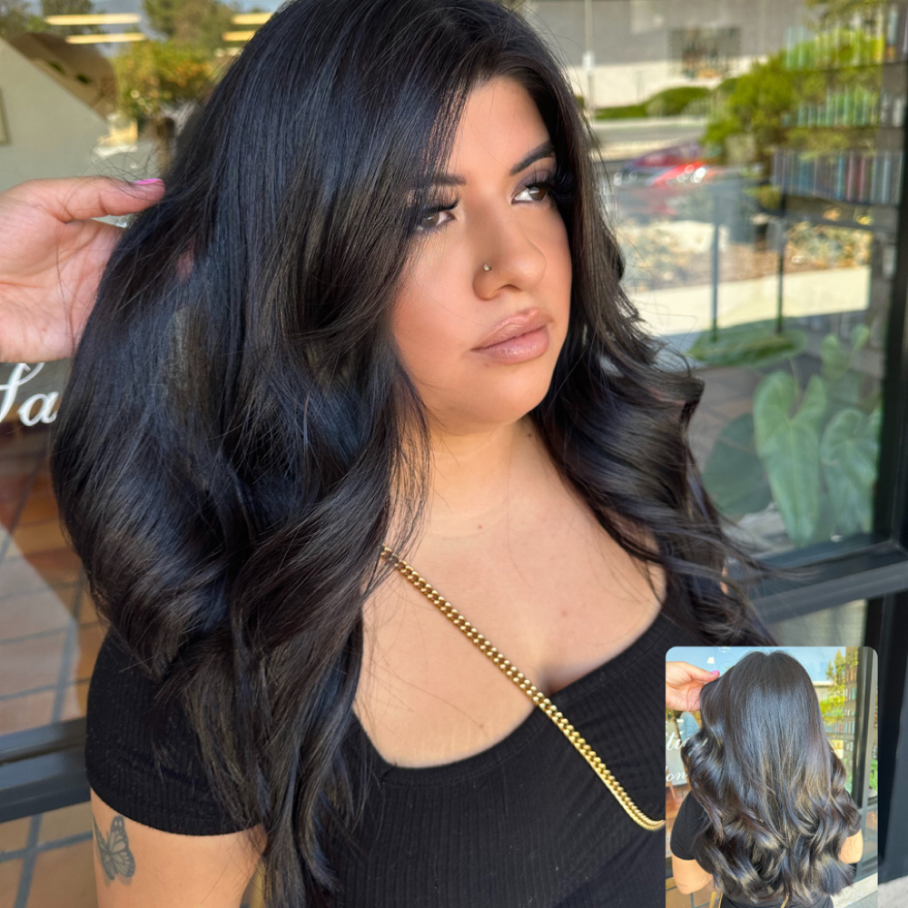 Custom all-over color hairstyle