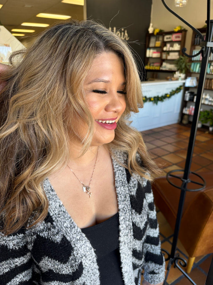 Blowout and Style finished hair